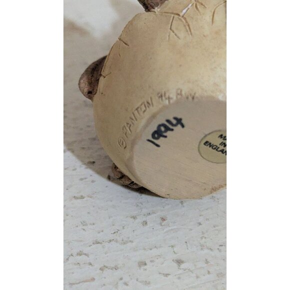 Baby Dragon Figurine 1994 Handmade Made In England Crystal Nose Brown   2.5" - Picture 6 of 7